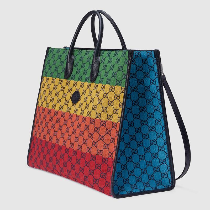 Gucci GG Large Tote Bag Multicolour Shoulder Bag 659980 